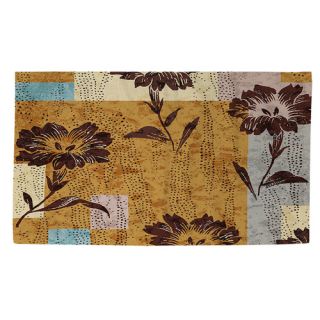 Floral Study in Blocks Area Rug by Thumbprintz