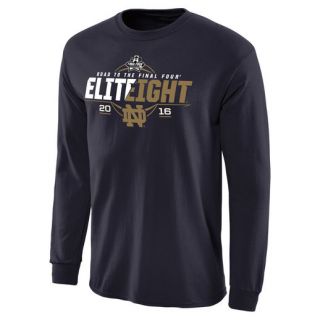 Notre Dame Fighting Irish Navy 2016 NCAA Mens Basketball Tournament Elite Eight Drive Long Sleeve T Shirt