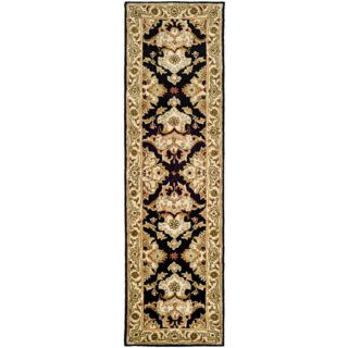 Safavieh Heritage Black and Ivory Rectangular Indoor Tufted Runner (Common 2 x 12; Actual 27 in W x 144 in L x 0.75 ft Dia)