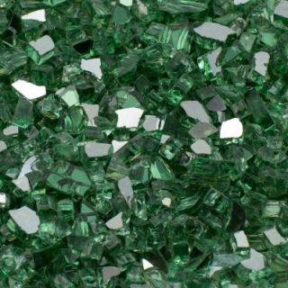 Margo Garden Products 1/4 in. 25 lb. Green Reflective Tempered Fire Glass DFG25 R07