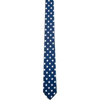 Burberry Prorsum Navy & Silver Polka Dot Silk Jacquard Tie