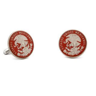 Penny Black 40 Hand Painted Mexico Coin Cufflinks
