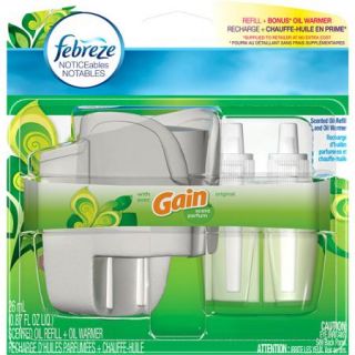 Febreze NOTICEables with Gain Scented Oil Air Freshener Starter Kit