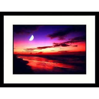 Great American Picture Landscapes Sunrise and Moon, Las Palmas Island, South Carolina Framed Photographic Print