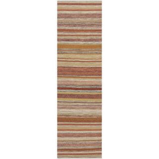 Safavieh Hand Woven Striped Kilim Beige Wool Rug (23 x 12