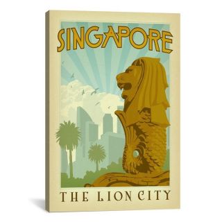 iCanvasART Anderson Design Group The Lion City   Singapore Canvas