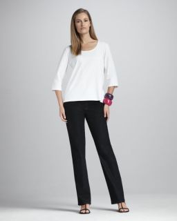 Eileen Fisher Organic Straight Leg Jeans, Black Indigo