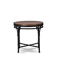 Baxton Studio Austin Vintage Industrial Antique Bronze Round Coffee Cocktail Table And End Tables 3 Piece Occasional Table Set (375889301)