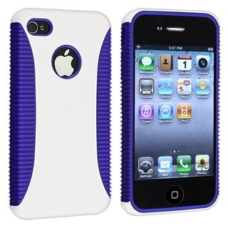 BasAcc Dark Blue/ White Case for Apple iPhone 4/ 4S