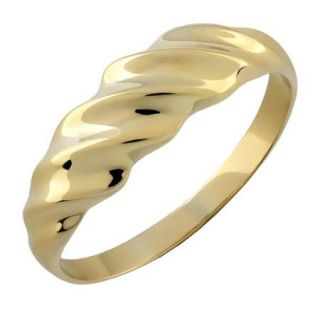 Fremada 10k Yellow Gold High Polish Ripple Design Ring size 7