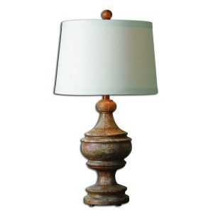 Uttermost 27742 Via Lata Solid Wood Table Lamp