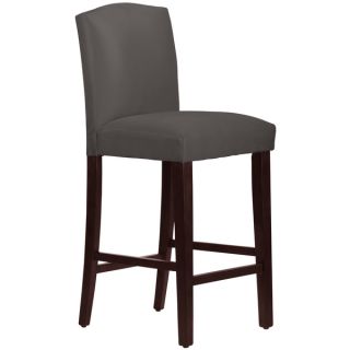 Skyline Furniture Arched Barstool in Micro Suede Charcoal  