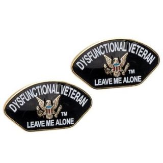 Dysfunctional US Veteran Seal Leave Me Alone Cufflinks w/ Gift Box
