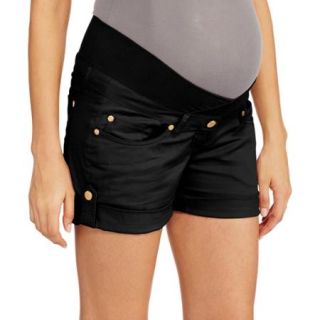 Oh Mamma Maternity Crossover 3.5" Demi Panel Woven Shorts