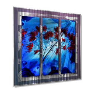 Blue Beauty by Megan Duncanson Original Painting on Metal Plaque by