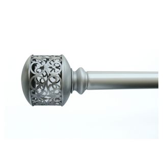 allen + roth 72 in to 144 in Antique Pewter Single Curtain Rod
