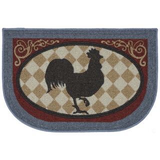 Mohawk Home Multicolor Semicircular Indoor Tufted Throw Rug (Common 1 1 and 2 x 2 1 and 2; Actual 20 in W x 30 in L x 0.5 ft Dia)
