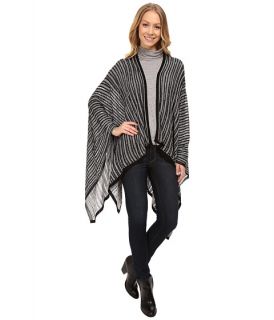 Calvin Klein Lurex Stripe Ruana Heathered Almond