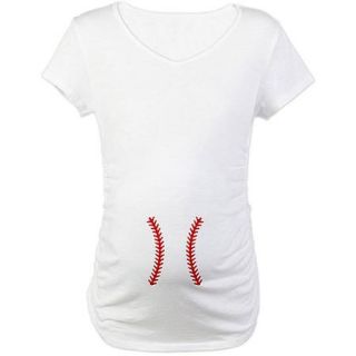  Baseball Belly Maternity T Shirt