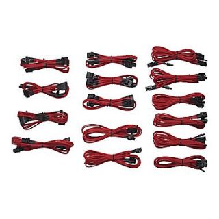 Corsair CP 8920049 Type 3 Professional Individually Sleeved DC Cable Kit, Red