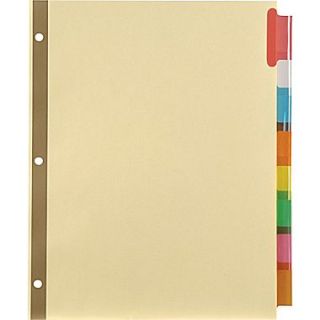 8 Tab Insertable Big Tab Dividers with Buff Paper, Multicolor (13487/11111)