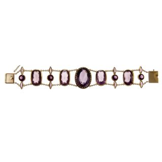 Pre owned 14k Yellow Gold 57 1/2ct TGW Amethyst Antique Estate