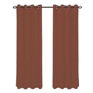 Lavish Home Brown Mia Jacquard Grommet Curtain Panel, 84 in. Length 63 84T890 BR