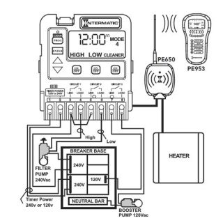 Intermatic P1353ME Timer, 3 Circuit Pool & Spa Digital Control Timer