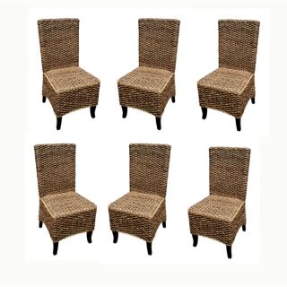 International Caravan Bayu Woven Abaca/ Seagrass Dining Chairs with