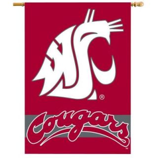 BSI Products NCAA 28 in. x 40 in. Washington State 2 Sided Banner with Pole Sleeve 96052