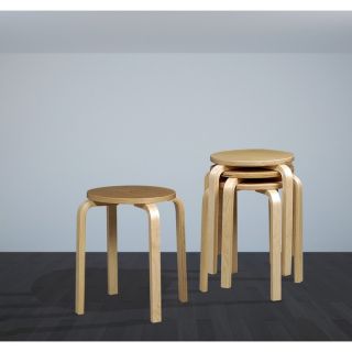 Oh Home 17 inch Natural Bentwood Stool (Set of 4)  