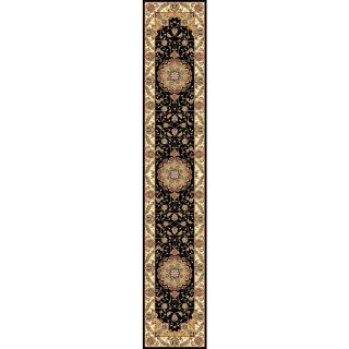 Safavieh Lyndhurst Black and Ivory Rectangular Indoor Machine Made Runner (Common 2 x 12; Actual 27 in W x 144 in L x 0.33 ft Dia)