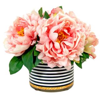Creative Displays, Inc. Spring Additions Peony in Striped Pot