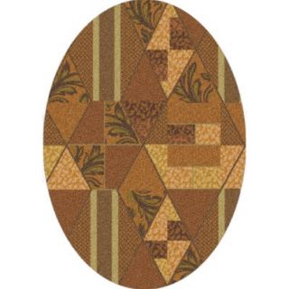 Pastiche Valencia Sunset Gold Oval Rug by Milliken