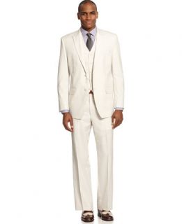 Sean John Cream Stripe Vested Suit Separates   Suits & Suit Separates