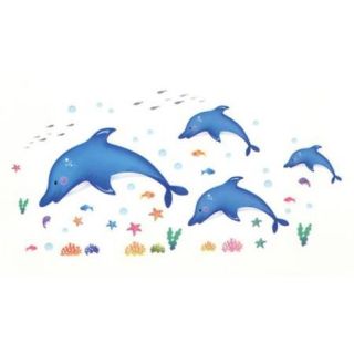 Bedroom Decor Fish Dolphin Coral Pattern Removable Wall Sticker Decal Mural