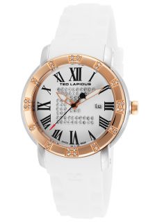 Women's Crystal White Silicone White Dial