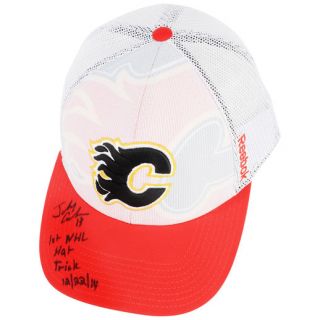 Fanatics Authentic Johnny Gaudreau Calgary Flames Autographed Cap with 1st NHL Hat Trick 12/22/14 Inscription