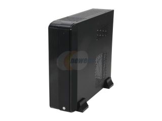 iStarUSA S 0430 DT Black Steel / Plastic Tower Compact Stylish Micro ATX Enclosure with 300W Flex PSU and Desktop Stand 300W 1 External 5.25" Drive Bays