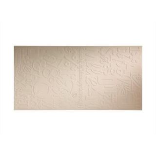 Fasade 96 in. x 48 in. Alphabet Decorative Wall Panel in Almond S57 39