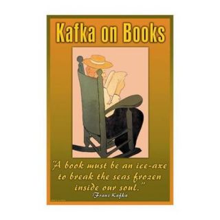 Kafka On Books Print (Canvas Giclee 20x30)
