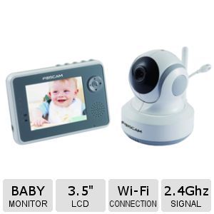 Foscam Wireless Digital Video Baby Monitor   3.5 LCD, 2.4GHz Signal, Pan/Tilt/Digital Zoom, IR Nightvision w/Automatic Sensor, Built in Mic and Speaker, 1100mAh Rechargeable Battery   FBM3501US