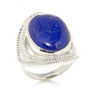 Himalayan Gems™ Oval Gemstone Sterling Silver Ring   7945065