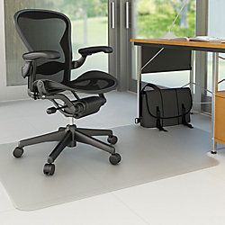 Realspace Hard Floor Chair Mat Wide Lip 45 W x 53 D Translucent
