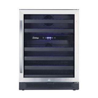 Vinotemp 46 Bottle Dual Zone Wine Cooler in Black and Stainless VT 46 2Z SBB
