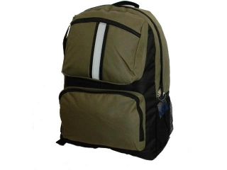 Bulk Buys 18 in. Backpack with safety reflective stripe   Oliver Green   Case of 30
