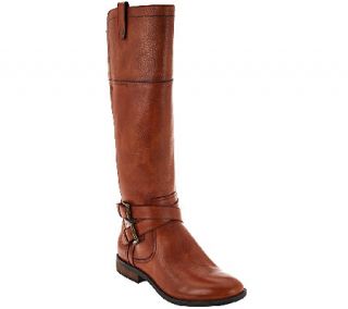 Marc Fisher Medium Calf Leather Riding Boots   Audrey —