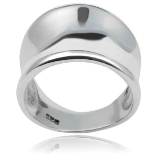 Journee Collection Womens High polish Sterling Silver Tapered Concave