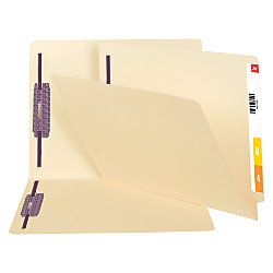 Smead End Tab Fastener Folders With SafeSHIELD Coated Fasteners 14 PT. Letter Size Box Of 50