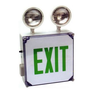 Morris Products Green LED Hardwired Exit Light